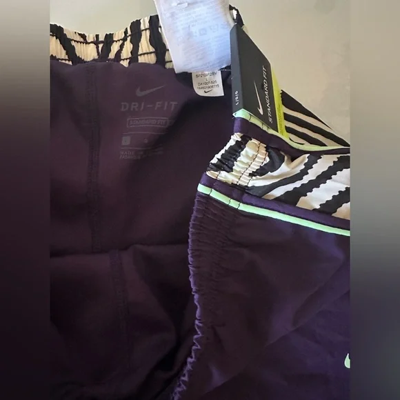 Nike Women's Dark Purple Athletic Shorts - Picture 4 of 4